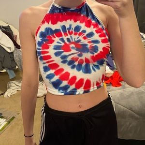 Red White and Blue Halter Top